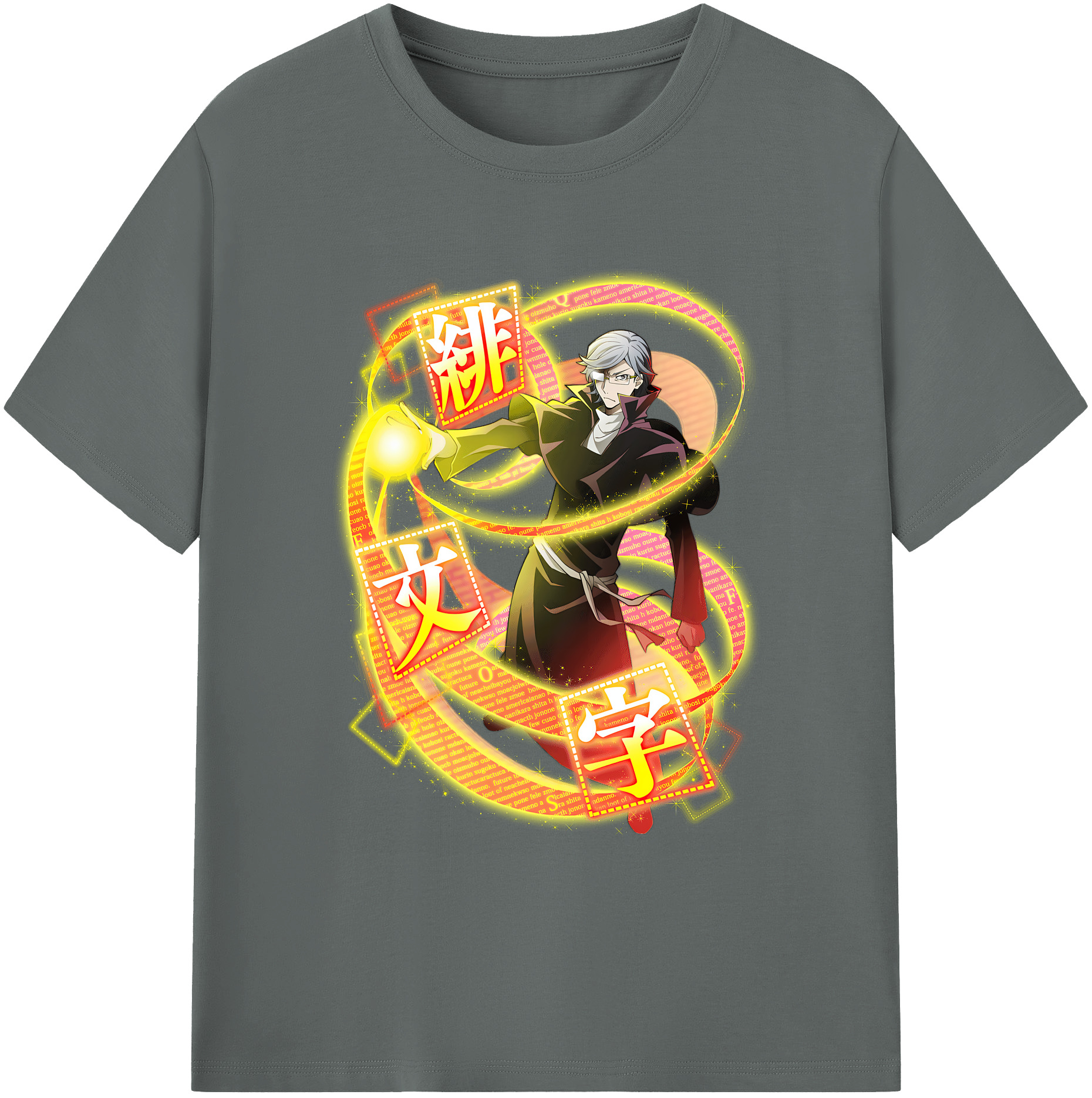（画像用） 文豪ストレイドッグス Bungo Stray Dogs 綿100％ メンズ半袖Tシャツ｜肌触りやわらか＆通気性